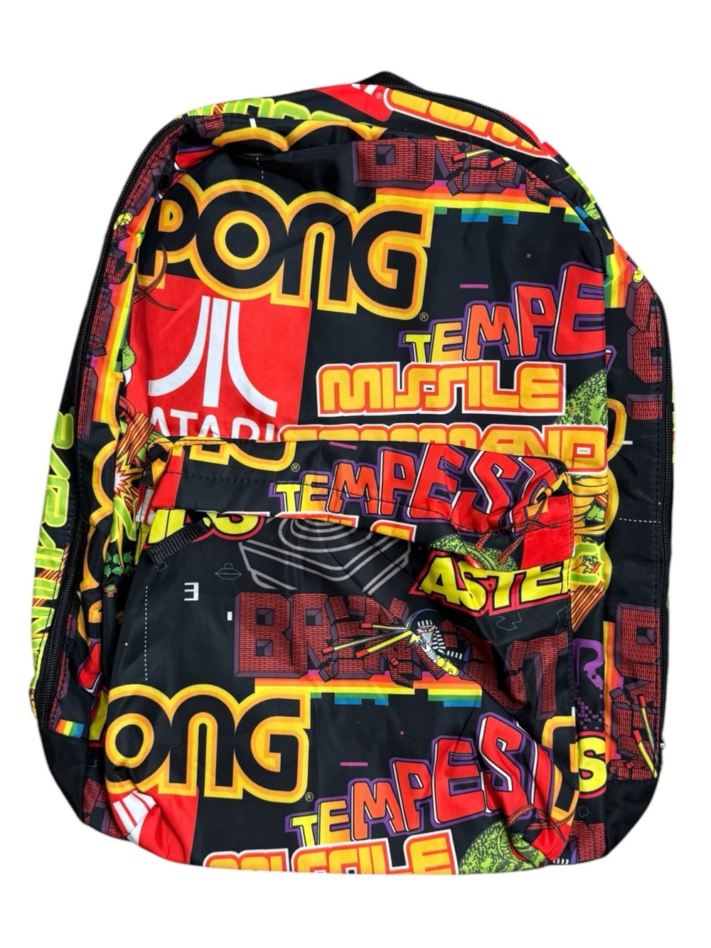 NWOT Iconic Atari Game Logo All-Over Print Padded Backpack With Laptop Sleeve